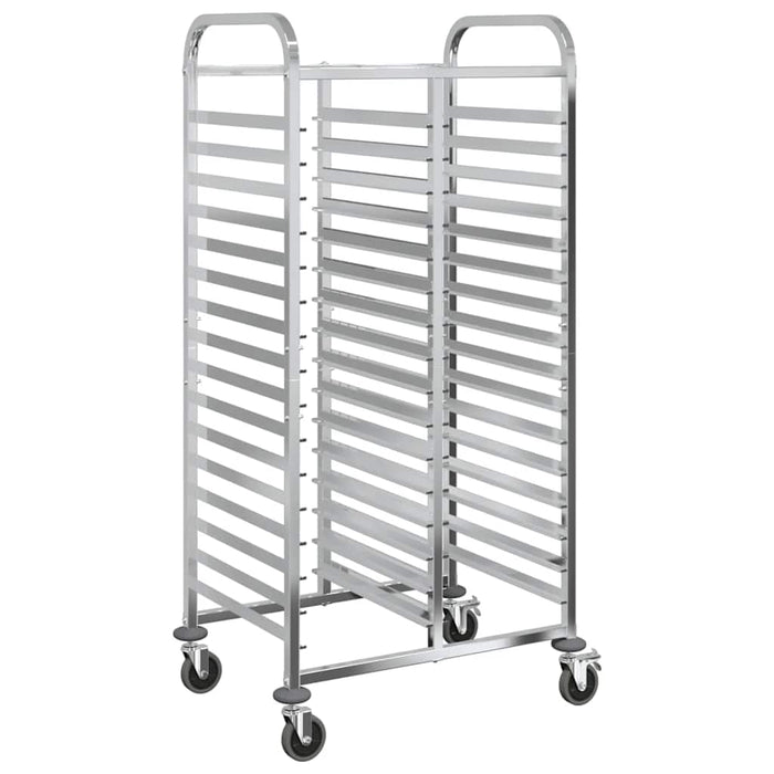 vidaXL Carrello Portateglie con 32 GN Contenitori 75x55x162,5 cm
