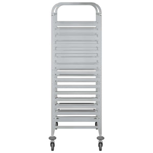 vidaXL Carrello Portateglie con 32 GN Contenitori 75x55x162,5 cm