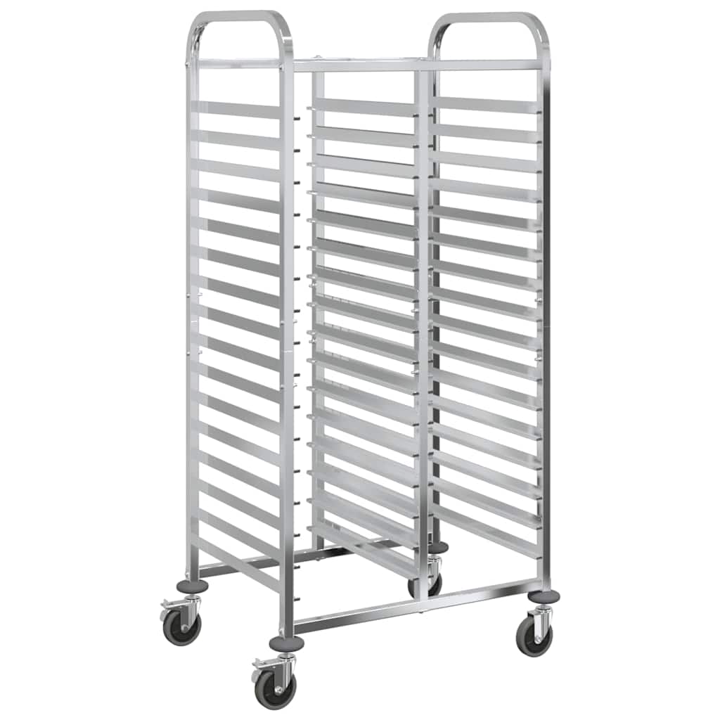 vidaXL Carrello Portateglie con 32 GN Contenitori 75x55x162,5 cm
