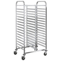 vidaXL Carrello Portateglie con 32 GN Contenitori 75x55x162,5 cm