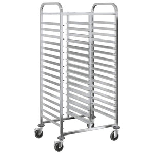vidaXL Carrello Portateglie con 32 GN Contenitori 75x55x162,5 cm