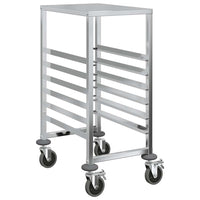 vidaXL Carrello Portateglie con 6 GN Contenitori 39x55x87 cm