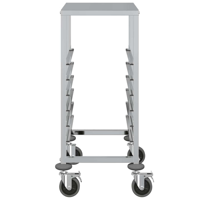 vidaXL Carrello Portateglie con 6 GN Contenitori 39x55x87 cm