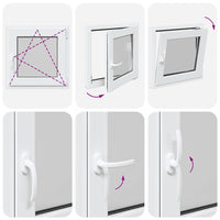 Finestra per cantina "RISOR" 50x50 cm anta ribalta DIN destra bianca