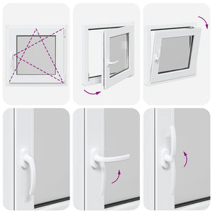 Finestra per cantina "RISOR" 50x50 cm anta ribalta DIN destra bianca