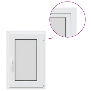 vidaXL Finestra da cantina "RISOR" 50x75 cm anta ribalta DIN destra bianca