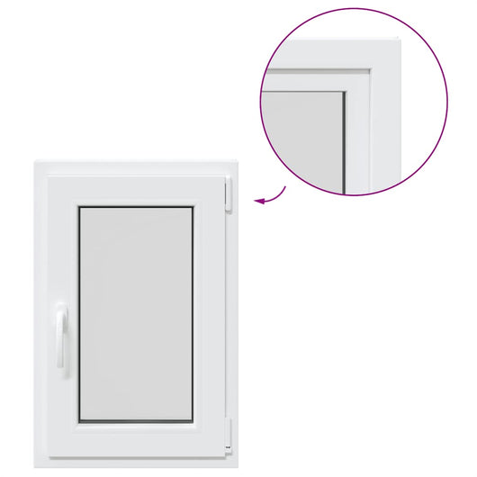 vidaXL Finestra da cantina "RISOR" 50x75 cm anta ribalta DIN destra bianca