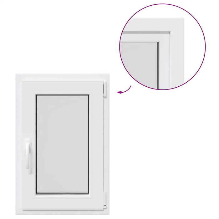 vidaXL Finestra da cantina "RISOR" 50x75 cm anta ribalta DIN destra bianca