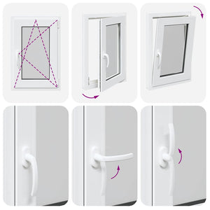 vidaXL Finestra da cantina "RISOR" 50x75 cm anta ribalta DIN destra bianca