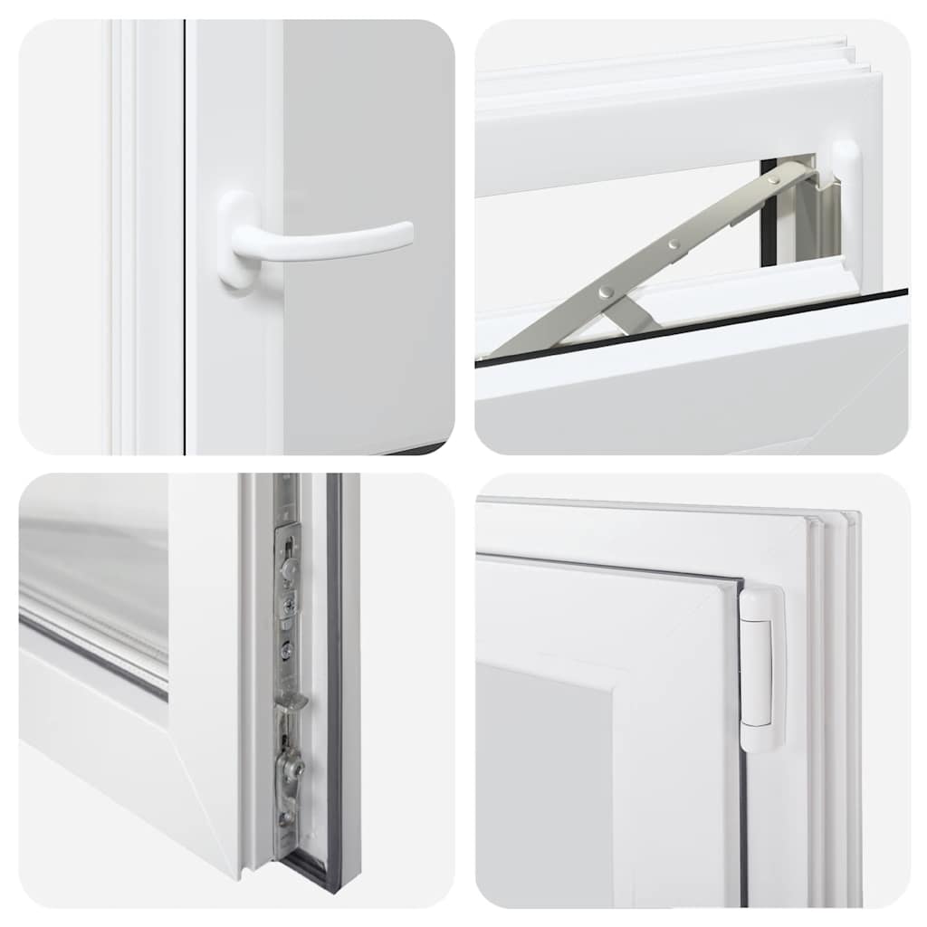 vidaXL Finestra da cantina "RISOR" 50x75 cm anta ribalta DIN destra bianca