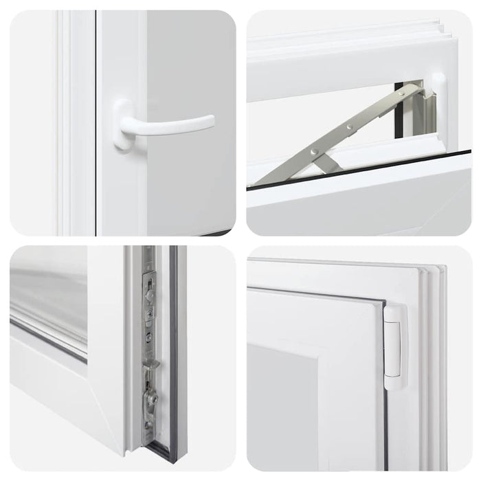 vidaXL Finestra da cantina "RISOR" 50x75 cm anta ribalta DIN destra bianca