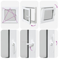 vidaXL Finestra Seminterrato RISOR 60x60 cm Anta Ribalta DIN Sinistra