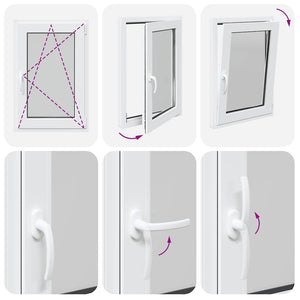 Finestra da cantina "RISOR" 60x100 cm anta ribalta DIN destra bianca