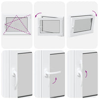 vidaXL Finestra da cantina "RISOR" 80x50 cm anta ribalta DIN destra bianca