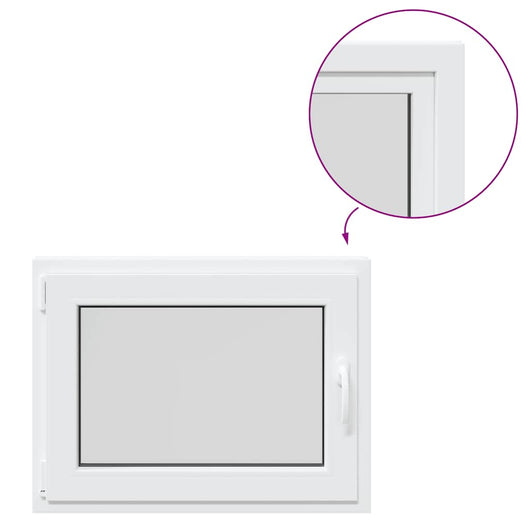 vidaXL Finestra da cantina "RISOR" 80x50 cm anta ribalta DIN sinistra bianca