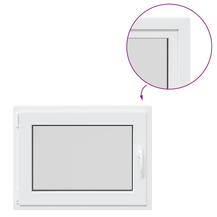 vidaXL Finestra da cantina "RISOR" 80x50 cm anta ribalta DIN sinistra bianca