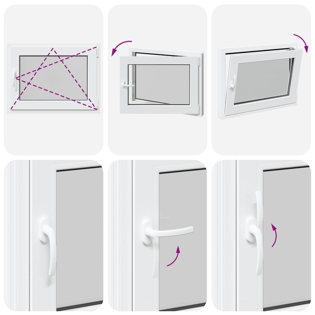 Finestra da cantina "RISOR" 80x70 cm anta ribalta DIN destra bianca