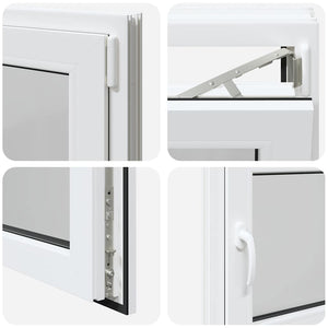 Finestra da cantina "RISOR" 80x70 cm anta ribalta DIN destra bianca