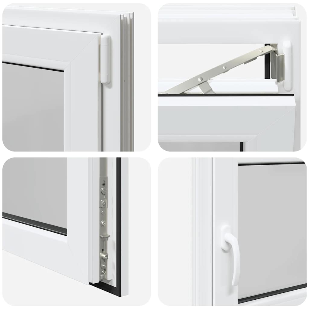 vidaXL Finestra da cantina "RISOR" 90x50 cm anta ribalta DIN destra bianca