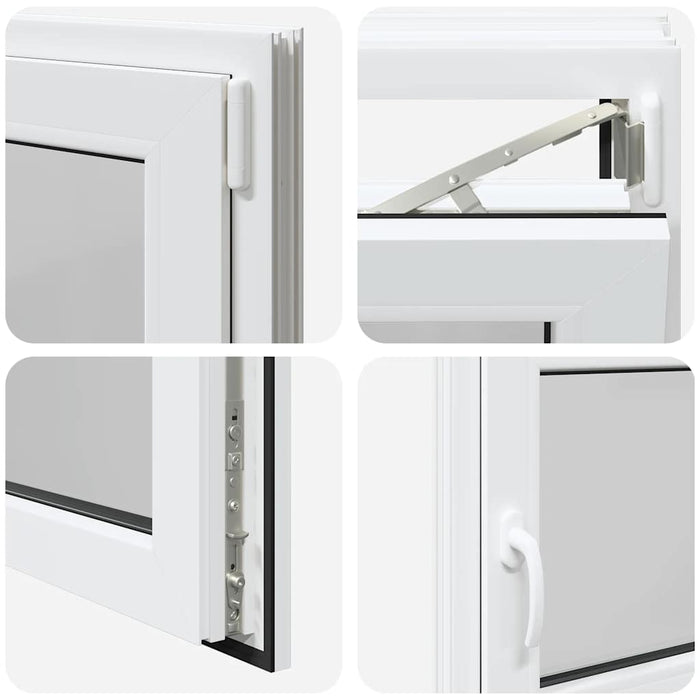 vidaXL Finestra da cantina "RISOR" 90x50 cm anta ribalta DIN destra bianca