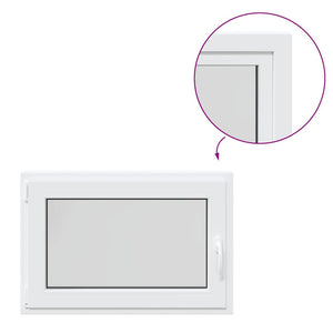 vidaXL Finestra da cantina "RISOR" 90x50 cm anta ribalta DIN sinistra bianca