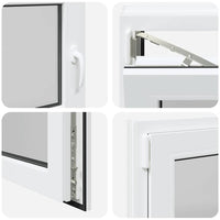 vidaXL Finestra da cantina "RISOR" 90x50 cm anta ribalta DIN sinistra bianca