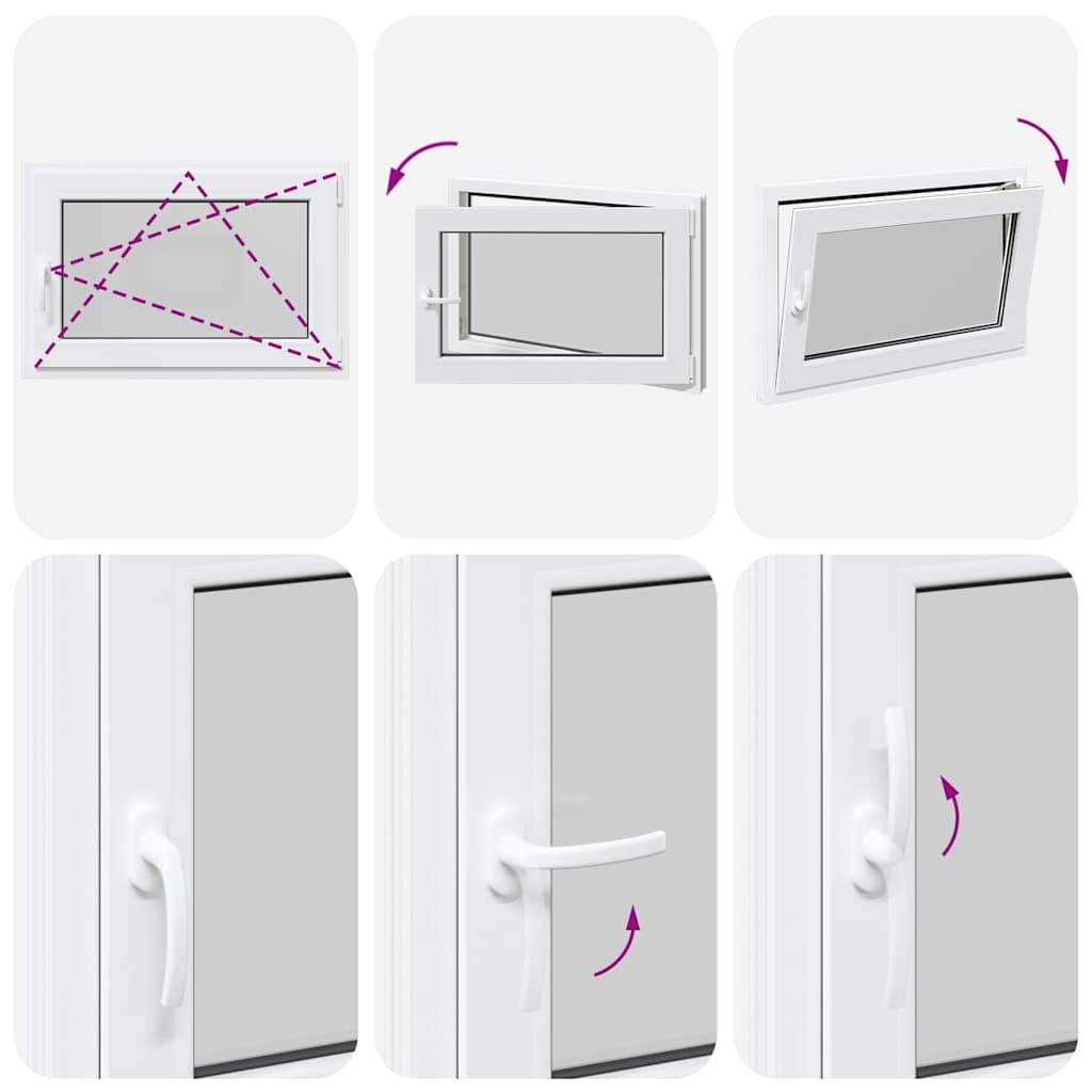 vidaXL Finestra per Seminterrato RISOR 90x60cm Anta Ribalta DIN Destra