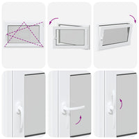 vidaXL Finestra per Seminterrato RISOR 90x60cm Anta Ribalta DIN Destra