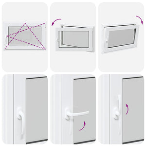 vidaXL Finestra per Seminterrato RISOR 90x60cm Anta Ribalta DIN Destra