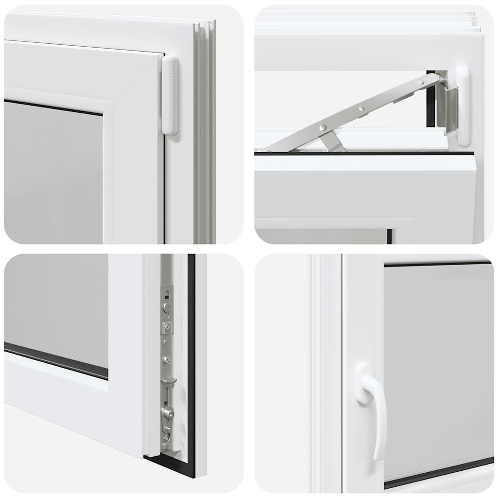 vidaXL Finestra per Seminterrato RISOR 90x60cm Anta Ribalta DIN Destra