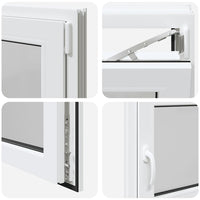 vidaXL Finestra per Seminterrato RISOR 90x60cm Anta Ribalta DIN Destra