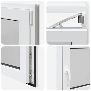 vidaXL Finestra per Seminterrato RISOR 90x60cm Anta Ribalta DIN Destra