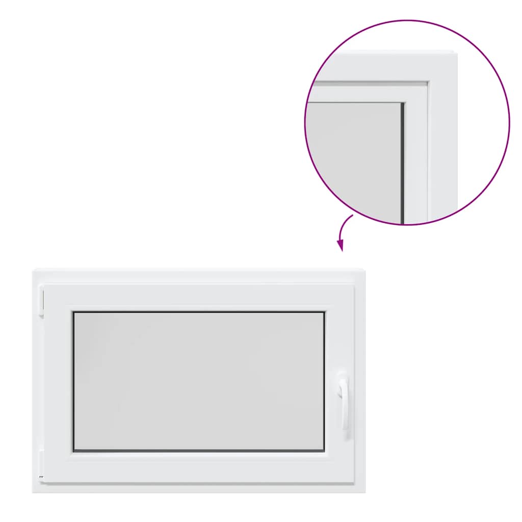 vidaXL Finestra Seminterrato RISOR 90x60 cm Anta Ribalta DIN Sinistra