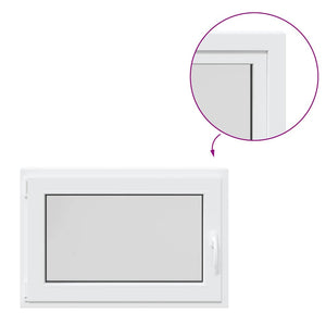 vidaXL Finestra Seminterrato RISOR 90x60 cm Anta Ribalta DIN Sinistra