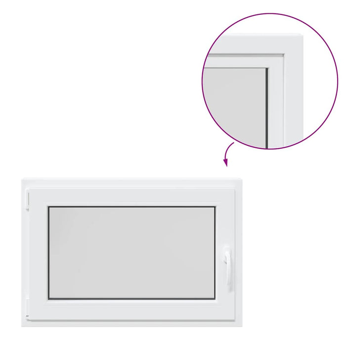 vidaXL Finestra Seminterrato RISOR 90x60 cm Anta Ribalta DIN Sinistra