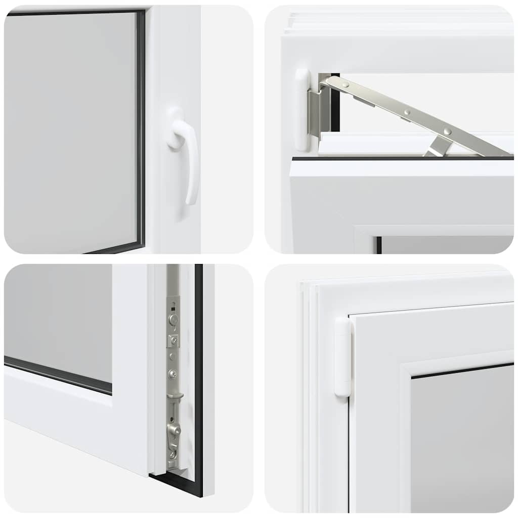 vidaXL Finestra Seminterrato RISOR 90x60 cm Anta Ribalta DIN Sinistra