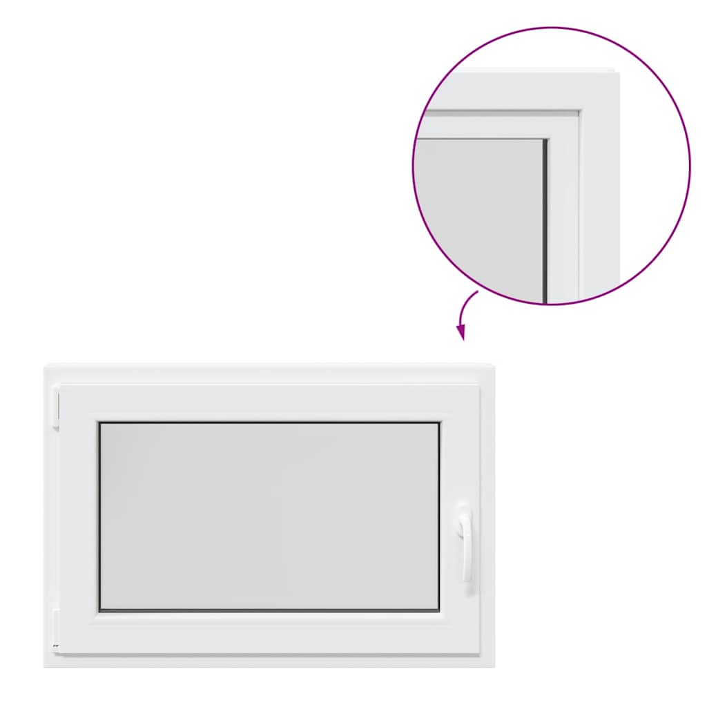 Finestra da cantina "RISOR" 90x70 cm anta ribalta DIN sinistra bianca