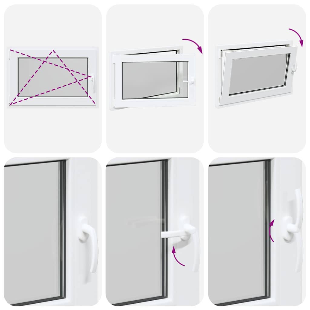 Finestra da cantina "RISOR" 90x70 cm anta ribalta DIN sinistra bianca