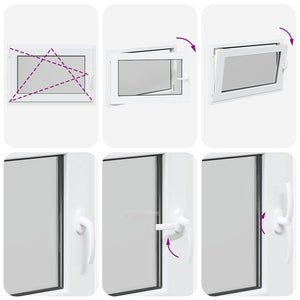 Finestra da cantina "RISOR" 90x70 cm anta ribalta DIN sinistra bianca