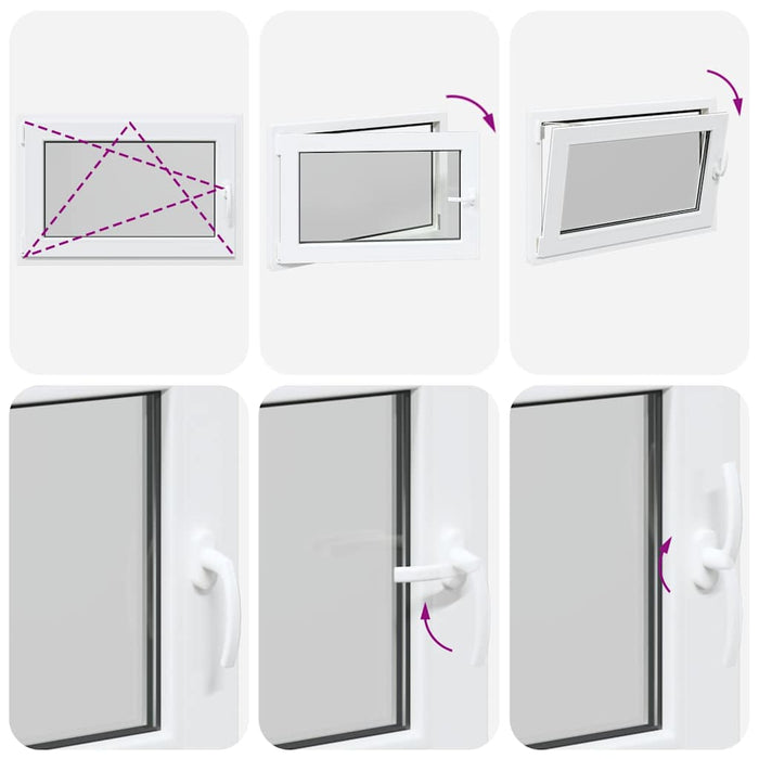 Finestra da cantina "RISOR" 90x70 cm anta ribalta DIN sinistra bianca