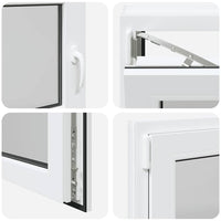 Finestra da cantina "RISOR" 90x70 cm anta ribalta DIN sinistra bianca