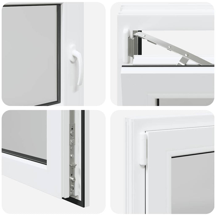 Finestra da cantina "RISOR" 90x70 cm anta ribalta DIN sinistra bianca