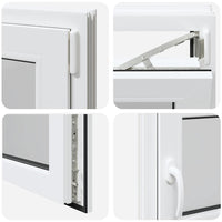 vidaXL Finestra da cantina "RISOR" 100x50 cm anta ribalta DIN destra bianca