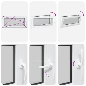 vidaXL Finestra da cantina "RISOR" 100x50 cm anta ribalta DIN sinistra bianca