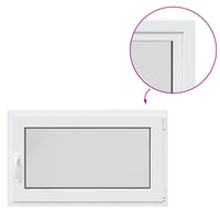 vidaXL Finestra da cantina "RISOR" 100x60 cm anta ribalta DIN destra bianca