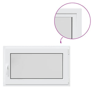 vidaXL Finestra da cantina "RISOR" 100x60 cm anta ribalta DIN destra bianca