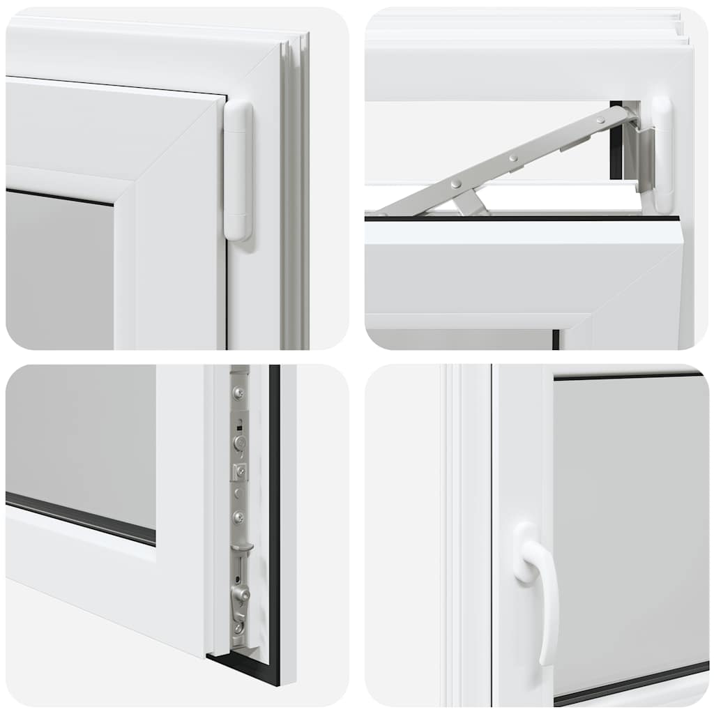 vidaXL Finestra da cantina "RISOR" 100x60 cm anta ribalta DIN destra bianca