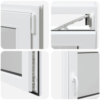 vidaXL Finestra da cantina "RISOR" 100x60 cm anta ribalta DIN destra bianca