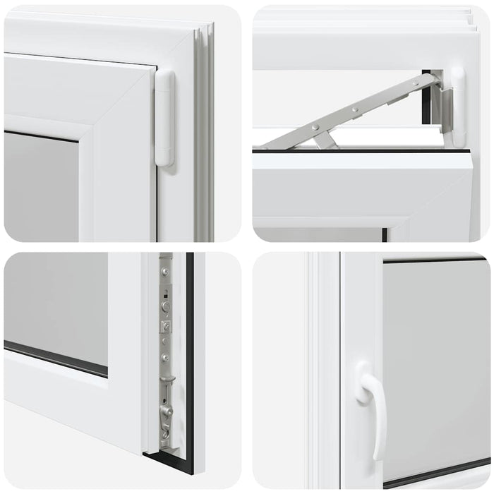 vidaXL Finestra da cantina "RISOR" 100x60 cm anta ribalta DIN destra bianca