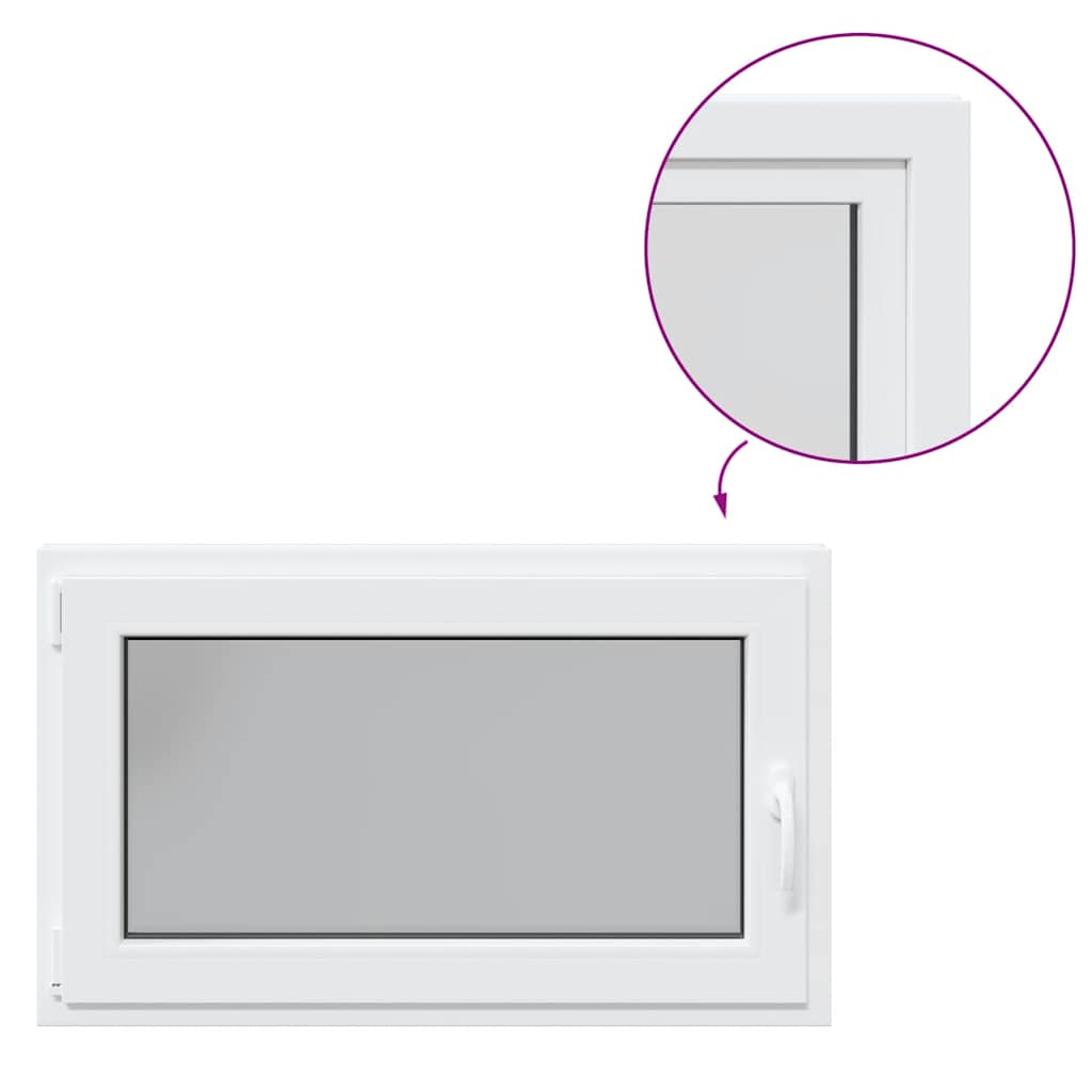 vidaXL Finestra Seminterrato RISOR 100x60 cm Anta Ribalta DIN Sinistra